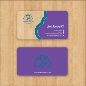 Business Card Design by chandrayaan.creative for Amber Business Support | Design: #21880971