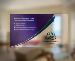 Business Card Design by chandrayaan.creative for Amber Business Support | Design: #21880973