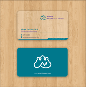 Business Card Design by chandrayaan.creative for Amber Business Support | Design: #21880976