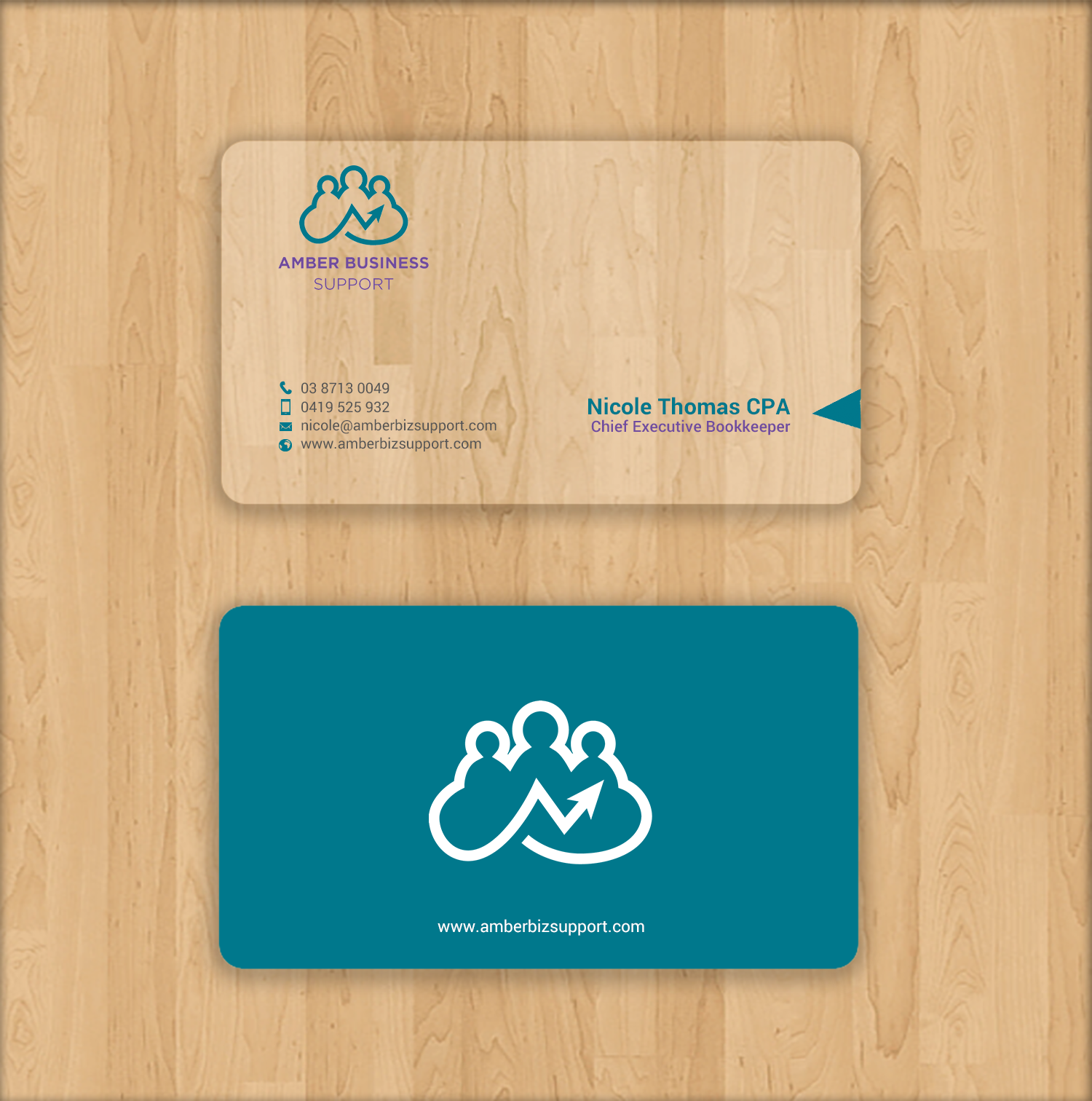 Business Card Design by chandrayaan.creative for Amber Business Support | Design #21880977