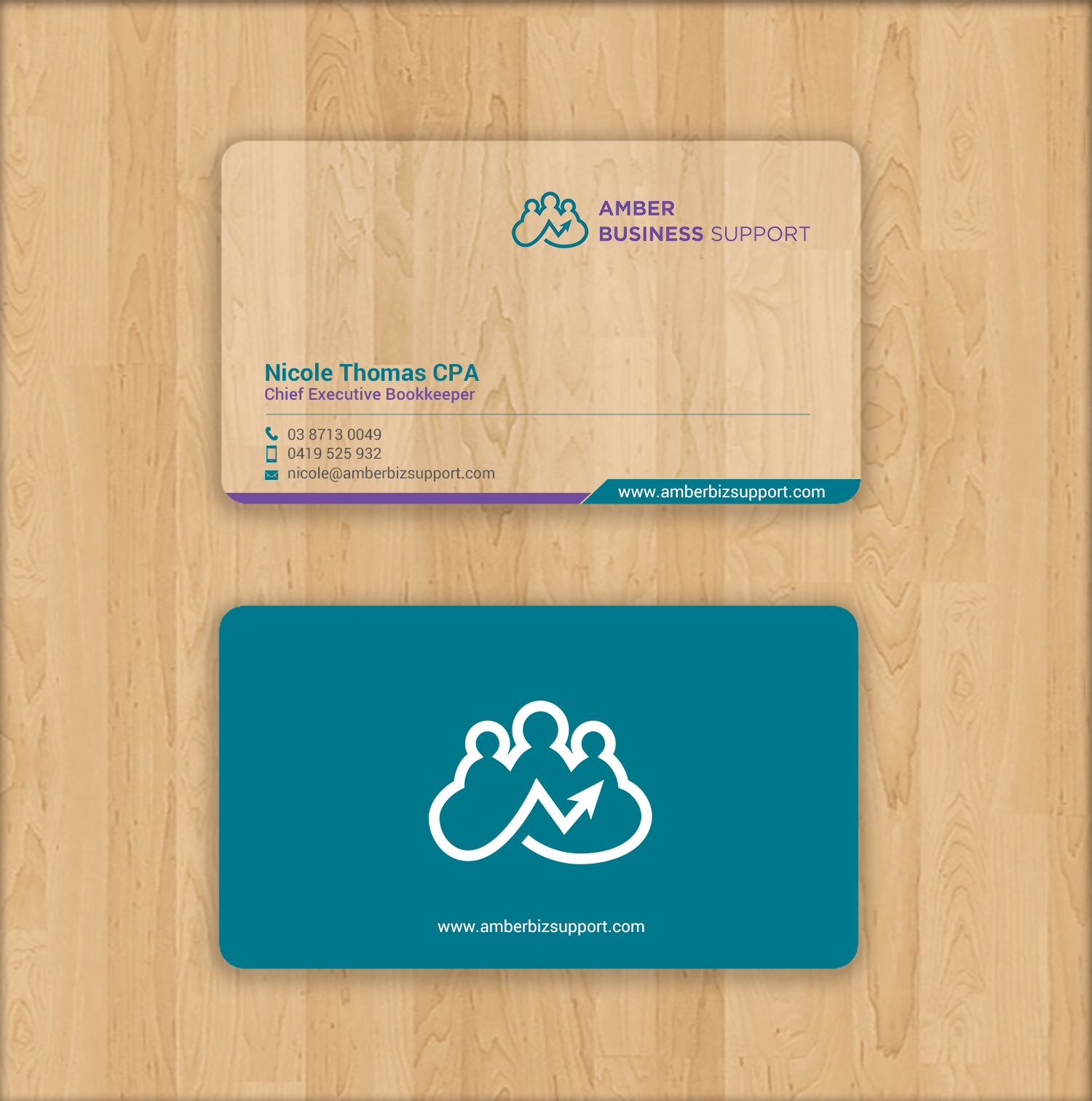 Business Card Design by chandrayaan.creative for Amber Business Support | Design #21880978