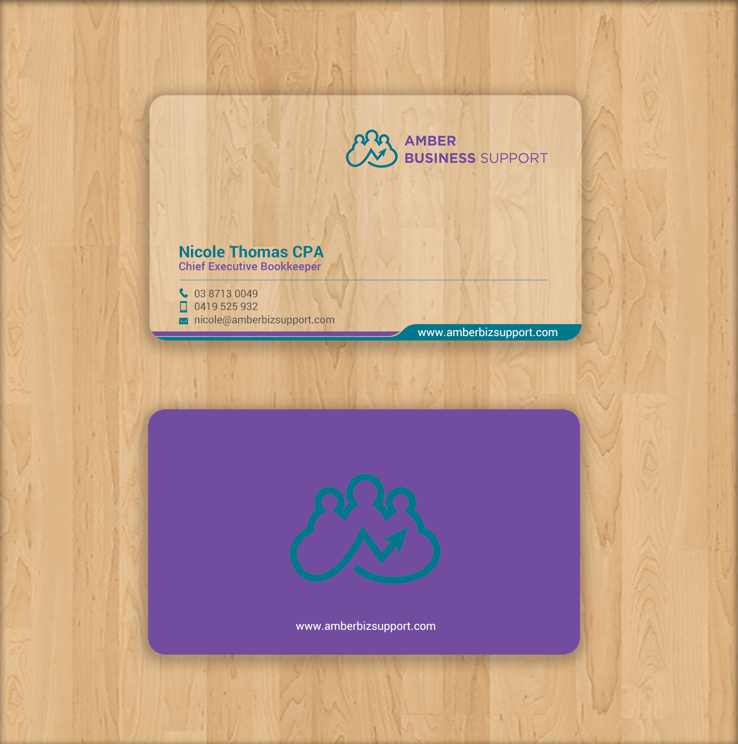 Business Card Design by chandrayaan.creative for Amber Business Support | Design #21880979