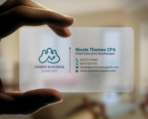 Business Card Design by chandrayaan.creative for Amber Business Support | Design: #21881729
