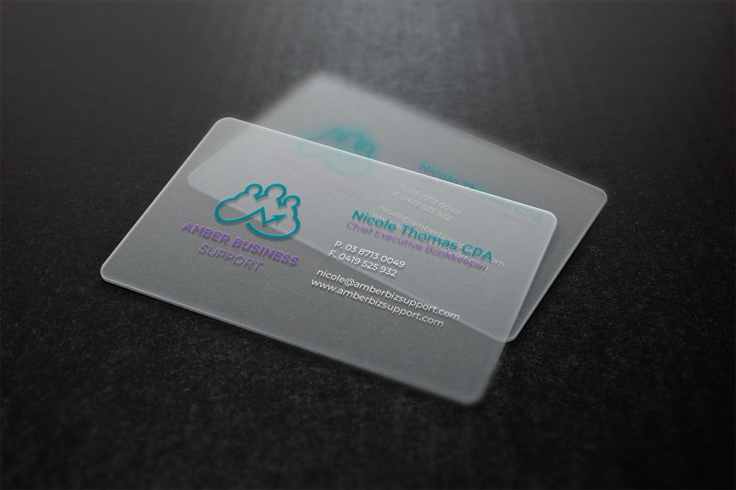 Business Card Design by chandrayaan.creative for Amber Business Support | Design #21881730