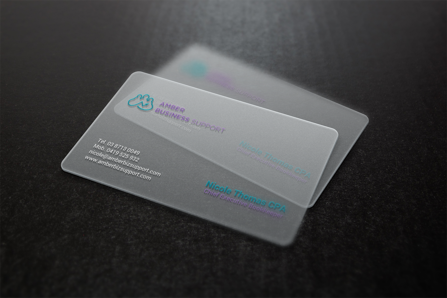 Business Card Design by chandrayaan.creative for Amber Business Support | Design #21881733