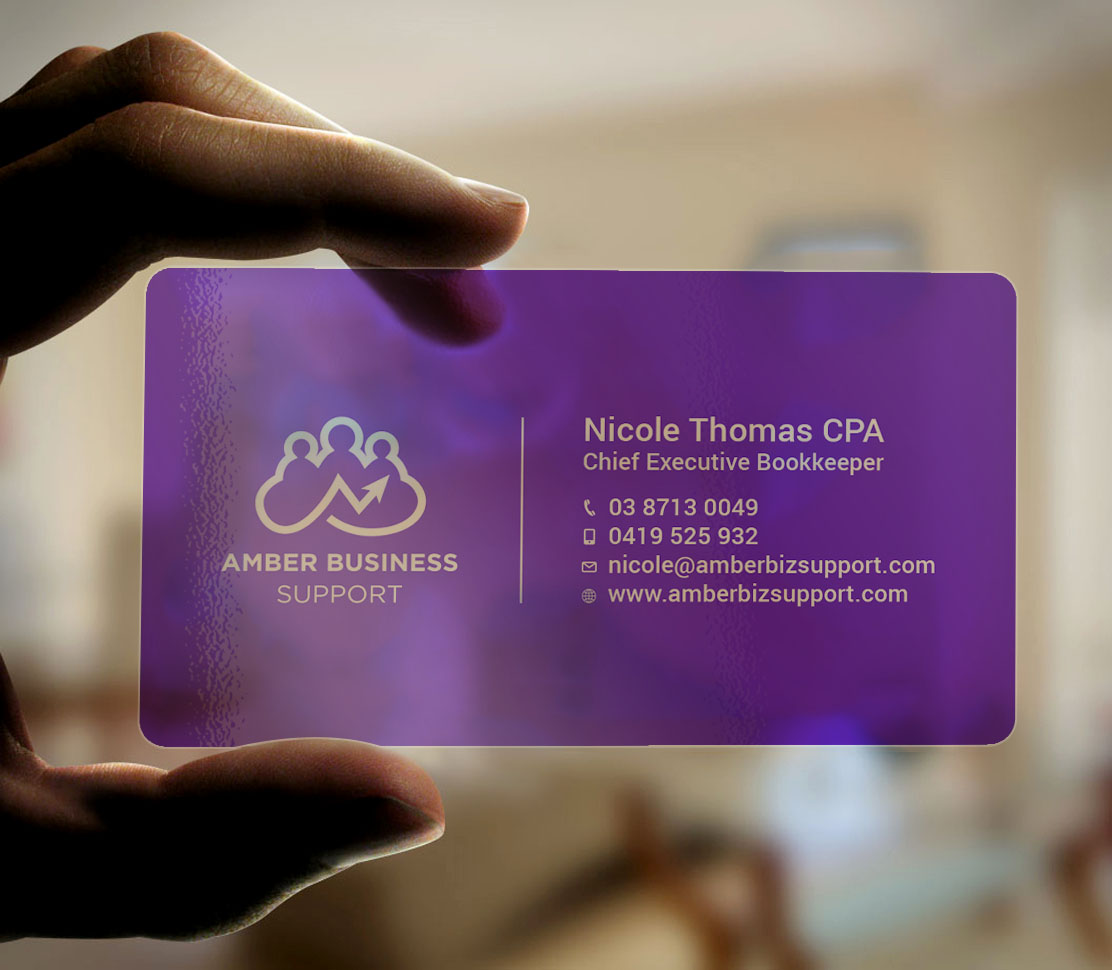 Business Card Design by Tripti Ranjan Gain for Amber Business Support | Design #21881064