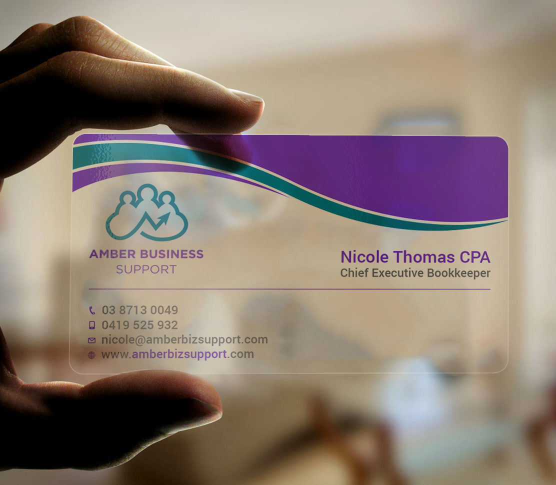 Business Card Design by Tripti Ranjan Gain for Amber Business Support | Design #21881066