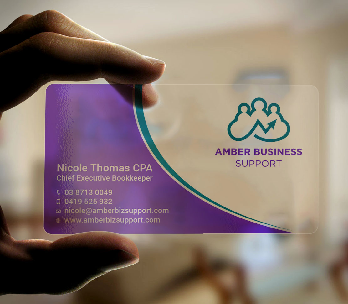 Visitenkarten-Design von Tripti Ranjan Gain für Amber Business Support | Design #21881067