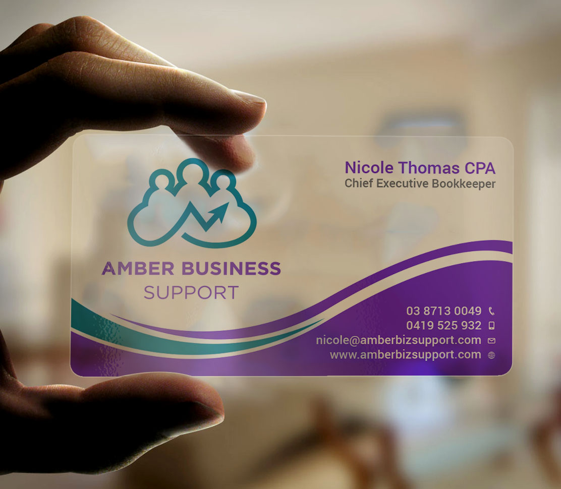 Business Card Design by Tripti Ranjan Gain for Amber Business Support | Design #21881069