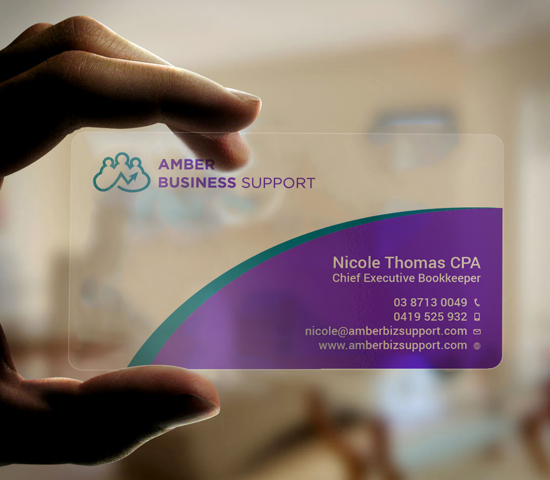 Visitenkarten-Design von Tripti Ranjan Gain für Amber Business Support | Design #21881072