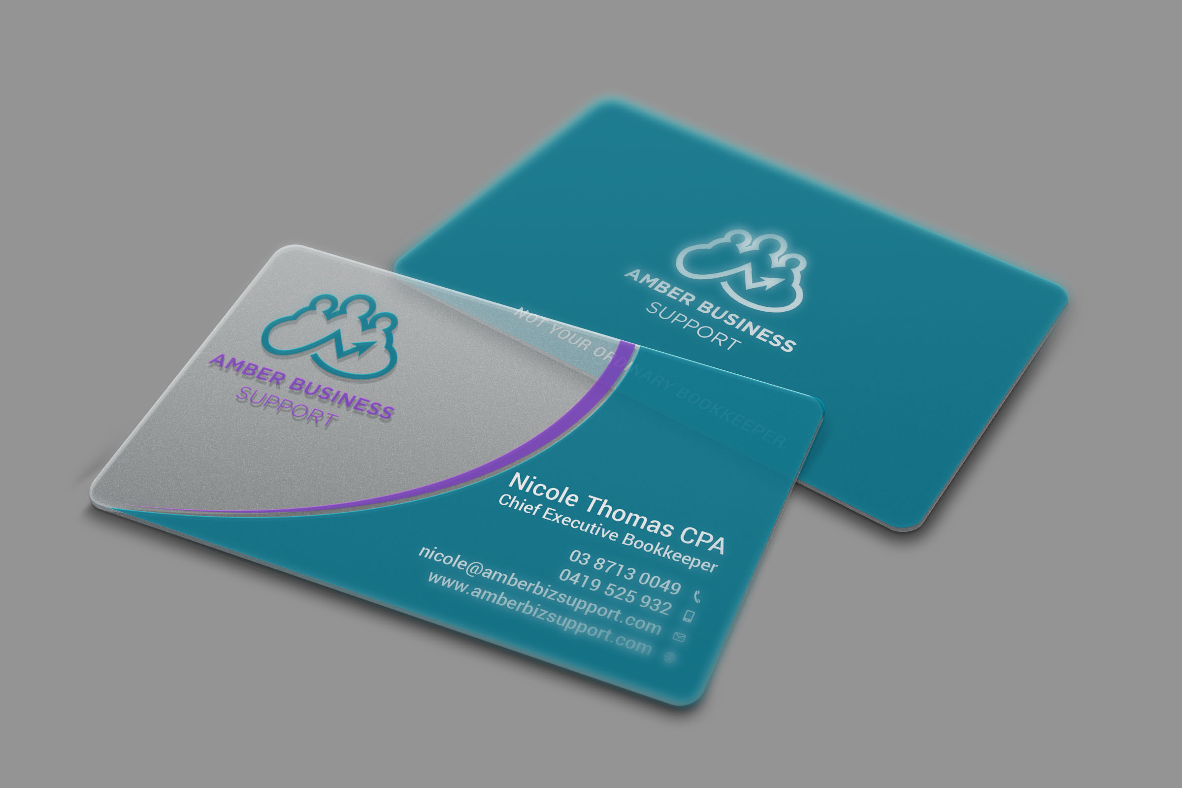 Business Card Design by Tripti Ranjan Gain for Amber Business Support | Design #21895193