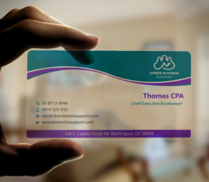 Diseño de Tarjeta de Presentación por Uttom 2 para Amber Business Support | Diseño #21882041