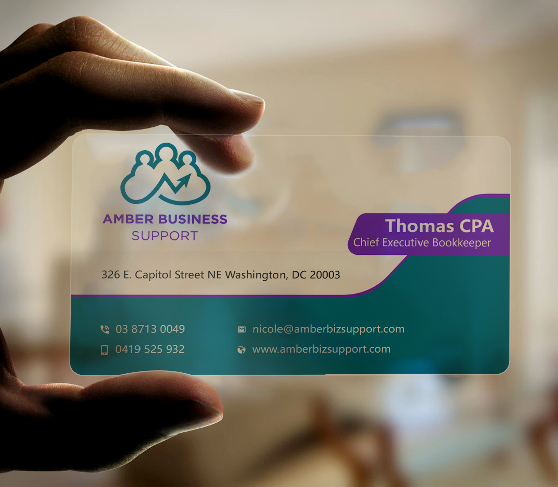 Business Card Design by Uttom 2 for Amber Business Support | Design #21882160