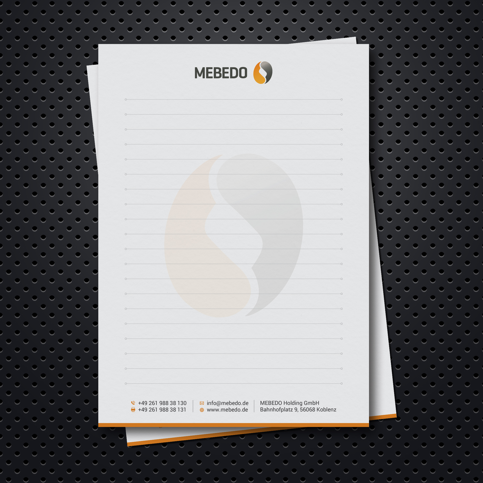 Stationery Design by OxonoArt for MEBEDO Holding GmbH | Design #21882804