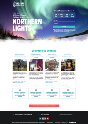 Vacation giveaway landing page design | Web Design by Da Miracle