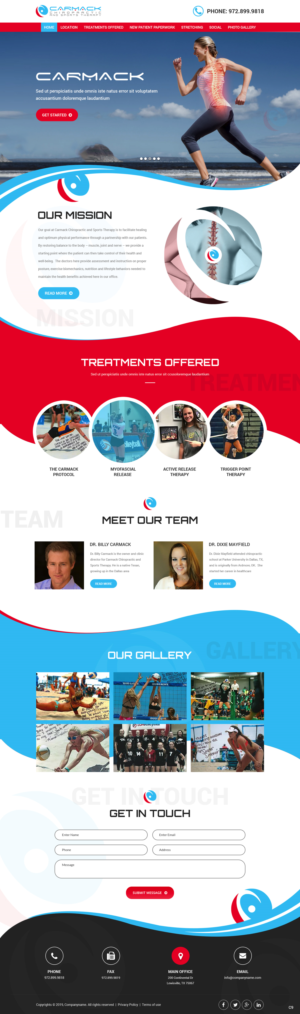 Diseño Web por pb para Carmack Chiropractic and Sports Therapy | Diseño: #21893106