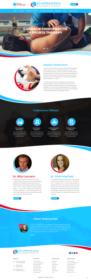 Diseño Web por pb para Carmack Chiropractic and Sports Therapy | Diseño: #21893107