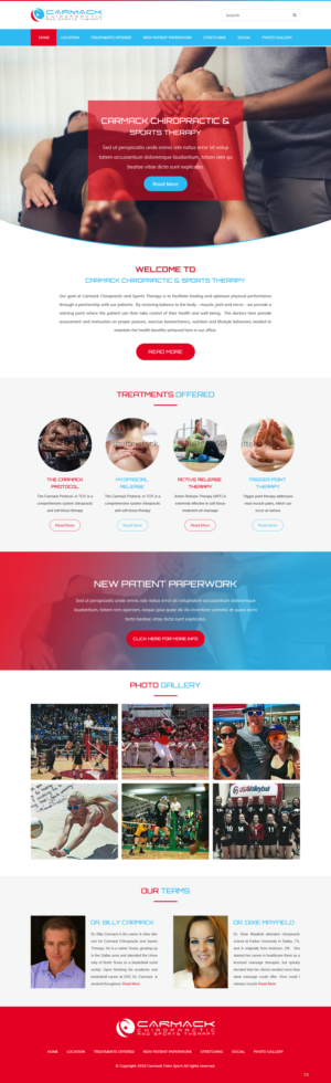 Diseño Web por pb para Carmack Chiropractic and Sports Therapy | Diseño: #21893108