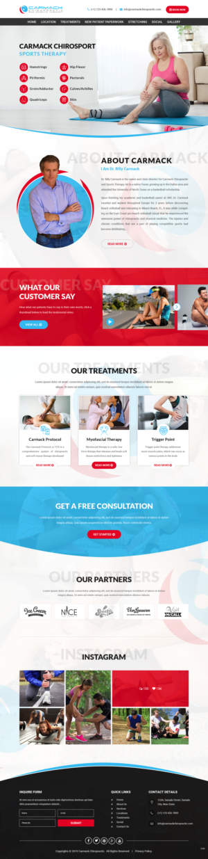 Diseño Web por pb para Carmack Chiropractic and Sports Therapy | Diseño: #21893111