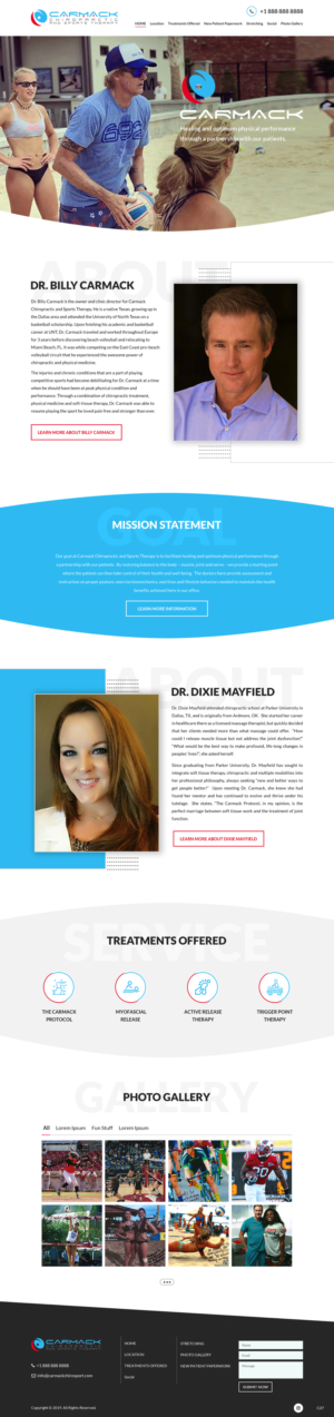 Diseño Web por pb para Carmack Chiropractic and Sports Therapy | Diseño: #21893122