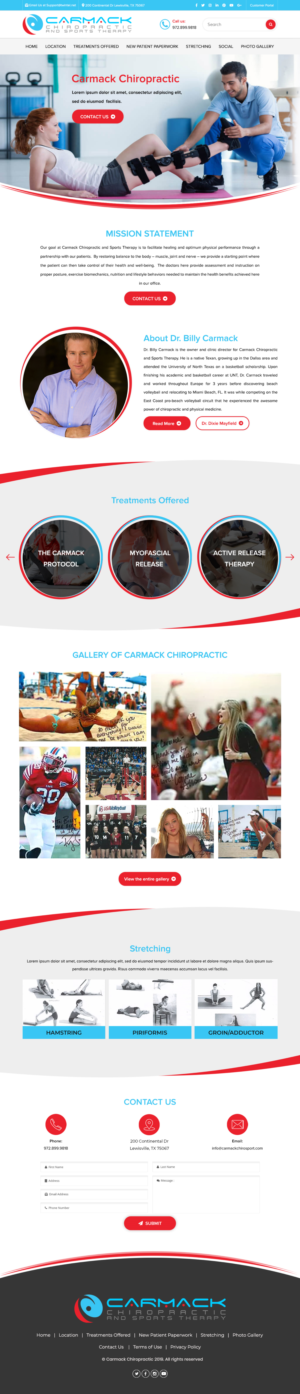 Diseño Web por pb para Carmack Chiropractic and Sports Therapy | Diseño: #21893123