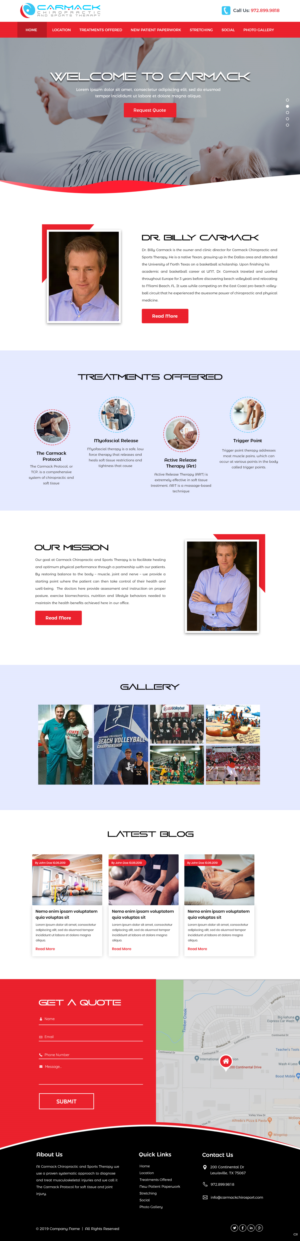 Diseño Web por pb para Carmack Chiropractic and Sports Therapy | Diseño: #21893124