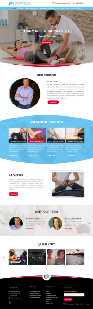 Diseño Web por pb para Carmack Chiropractic and Sports Therapy | Diseño: #21893131