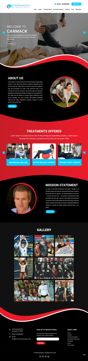 Diseño Web por pb para Carmack Chiropractic and Sports Therapy | Diseño: #21893132