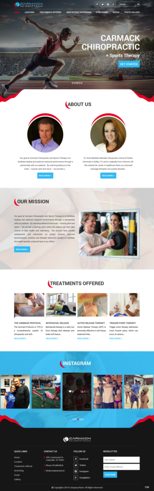 Web Design by pb for Carmack Chiropractic and Sports Therapy | Design: #21893134
