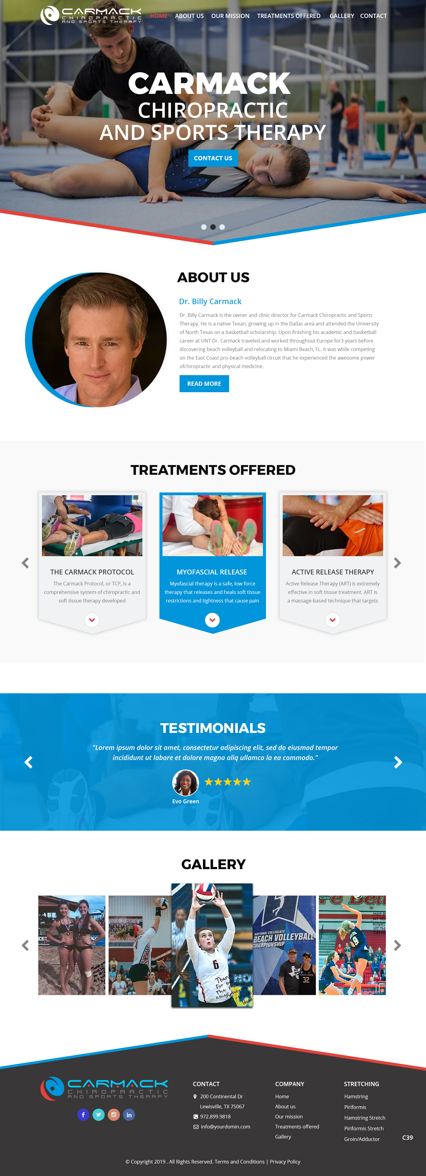 Web Design by pb for Carmack Chiropractic and Sports Therapy | Design #21893138