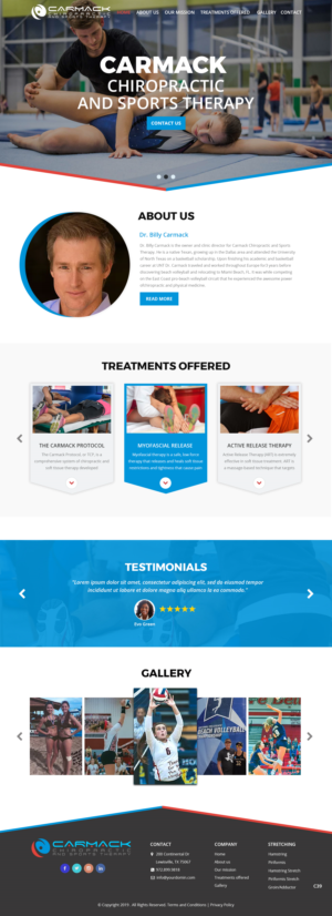 Web Design by pb for Carmack Chiropractic and Sports Therapy | Design #21893138