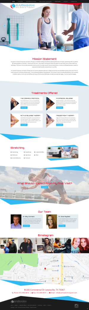 Web Design by pb for Carmack Chiropractic and Sports Therapy | Design: #21893139