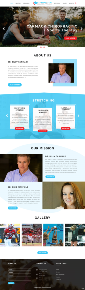 Web Design by pb for Carmack Chiropractic and Sports Therapy | Design: #21893141