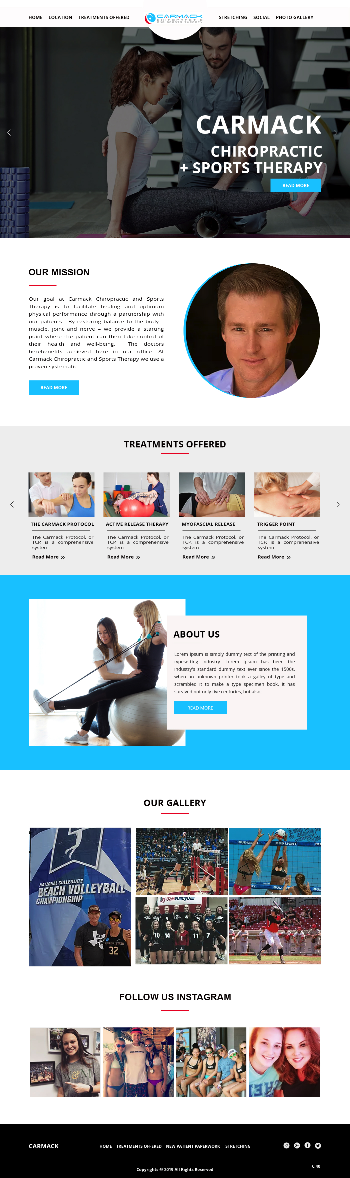 Web-Design von pb für Carmack Chiropractic and Sports Therapy | Design #21893142