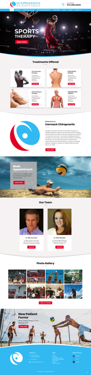 Web Design by pb for Carmack Chiropractic and Sports Therapy | Design: #21893150