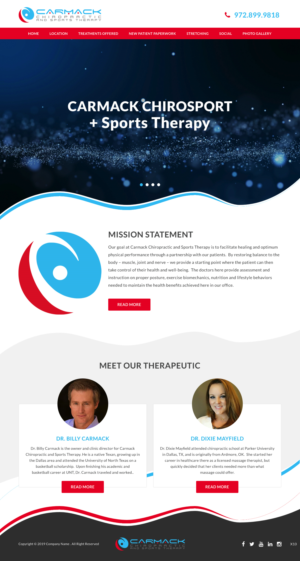 Web Design by pb for Carmack Chiropractic and Sports Therapy | Design: #21923808