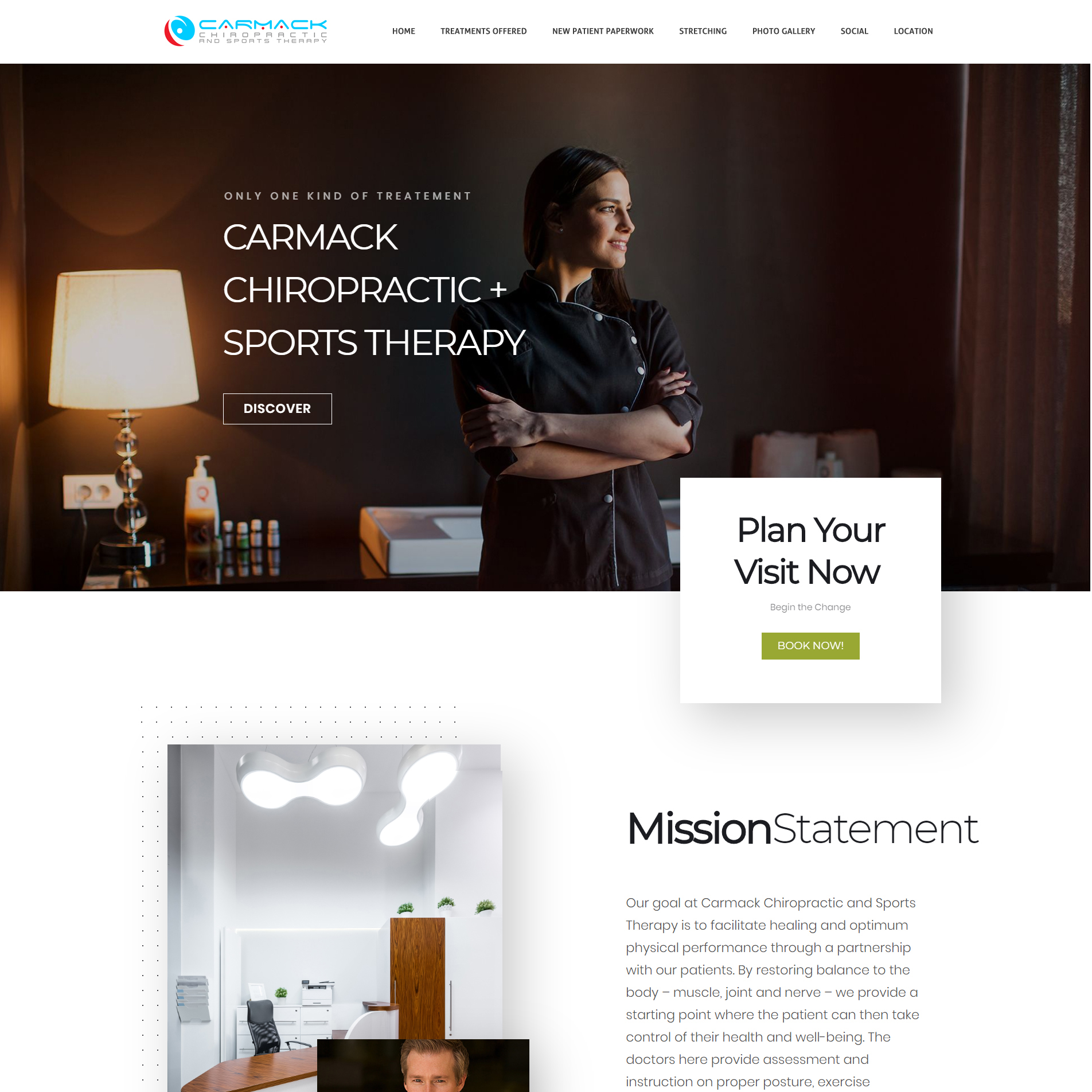 Web Design by ArunKoshti for Carmack Chiropractic and Sports Therapy | Design #21890746