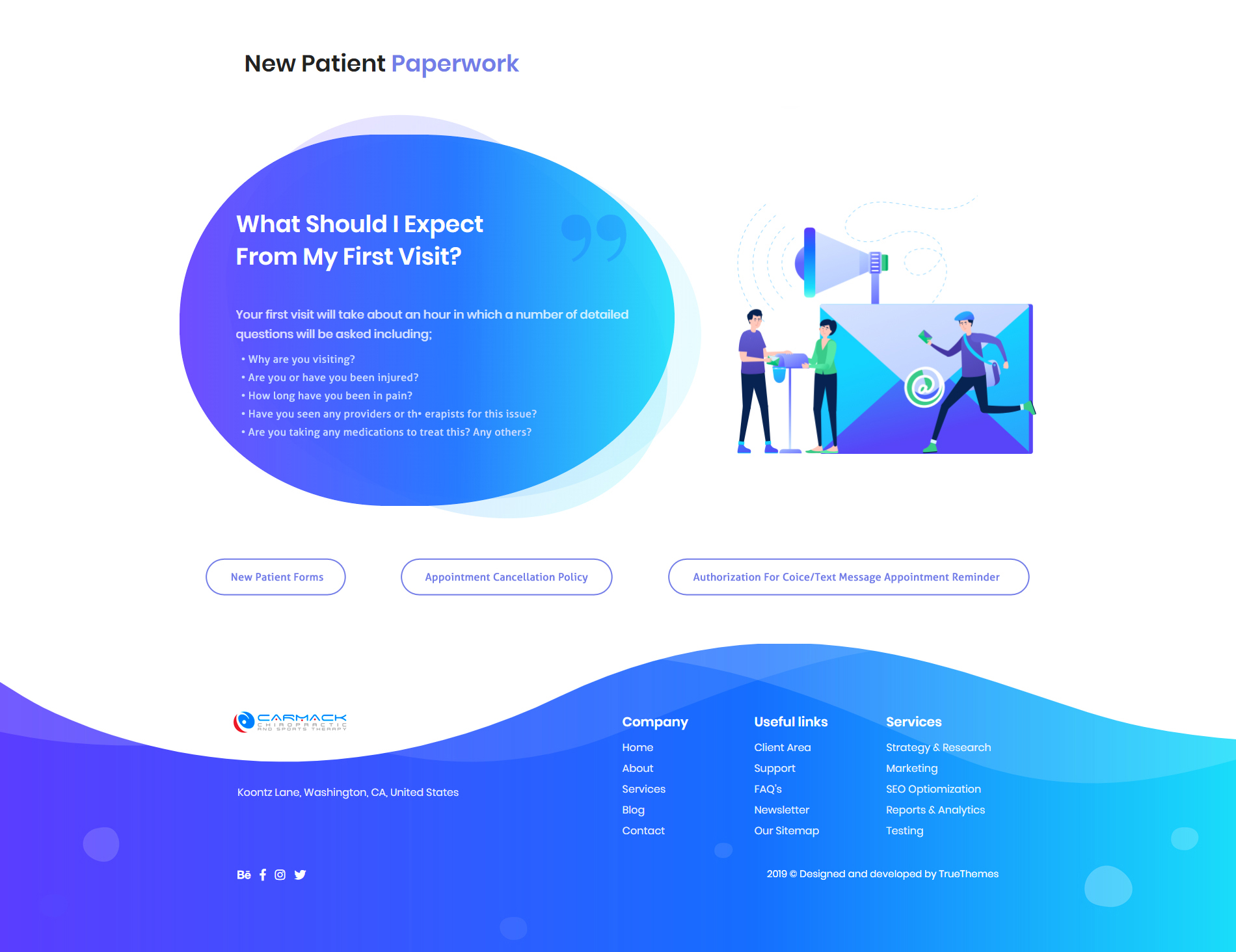 Web Design by ArunKoshti for Carmack Chiropractic and Sports Therapy | Design #21896538