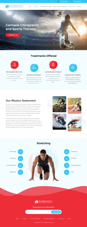 Diseño Web por rightway para Carmack Chiropractic and Sports Therapy | Diseño: #21893060
