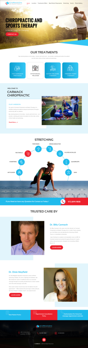 Diseño Web por rightway para Carmack Chiropractic and Sports Therapy | Diseño: #21893062