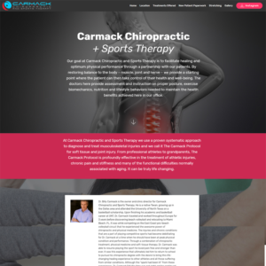 Diseño Web por Endre Gajdor para Carmack Chiropractic and Sports Therapy | Diseño: #21890956