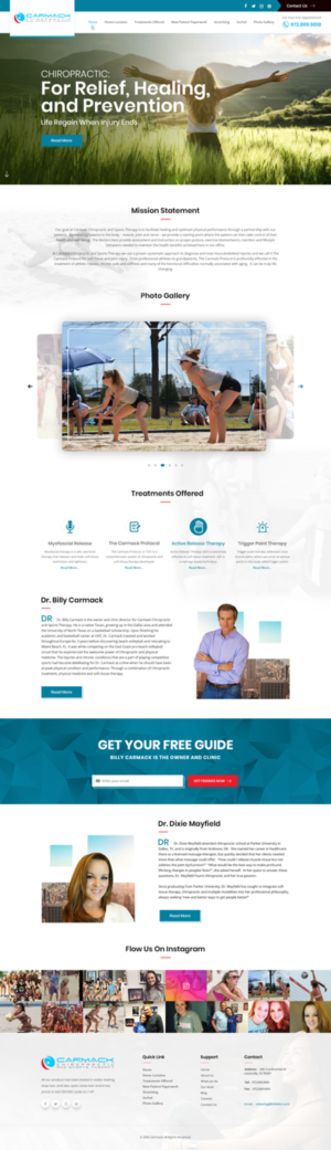 Diseño Web por AbhishekRoyBunty para Carmack Chiropractic and Sports Therapy | Diseño: #21906045