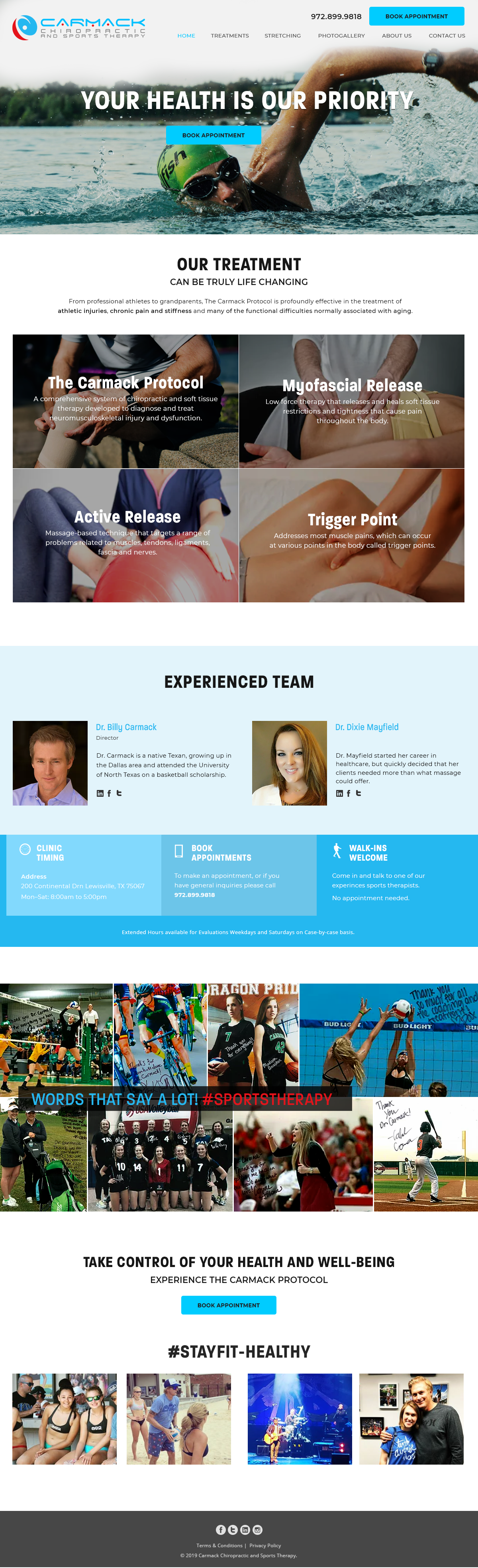 Web Design by Wisitech InfoSolutions Pvt. Ltd for Carmack Chiropractic and Sports Therapy | Design #21904718