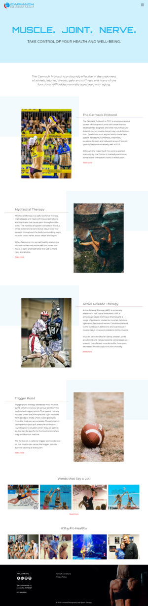 Web Design by Wisitech InfoSolutions Pvt. Ltd for Carmack Chiropractic and Sports Therapy | Design: #21940057