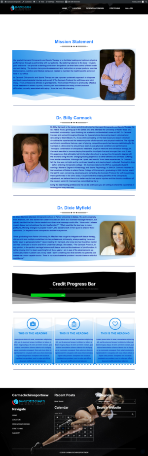 Web Design by Nesim for Carmack Chiropractic and Sports Therapy | Design #21937589