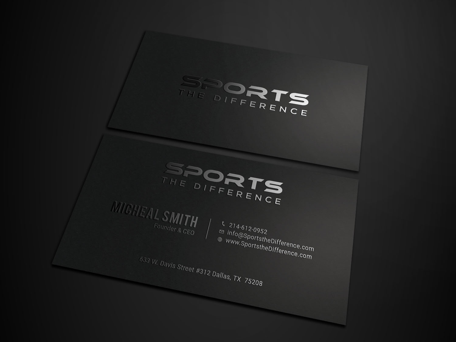 Business Card Design by Tripti Ranjan Gain for Sports The Difference | Design #21888997