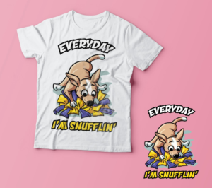 Dog and toy outline  | T-shirt Design by B'signs