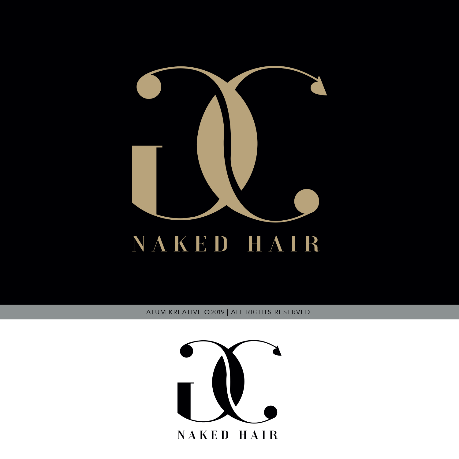 Logo Design by Atum Kreative™ for GC Naked Hair | Design #21907562