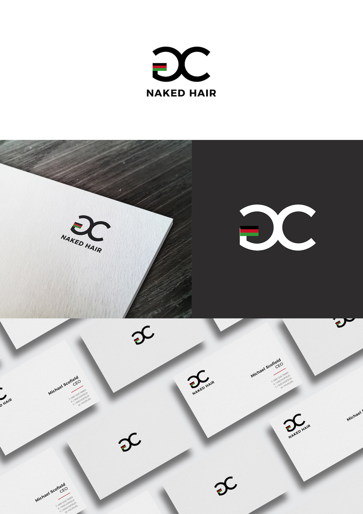 Logo Design by christianpoetoe for GC Naked Hair | Design #21896225