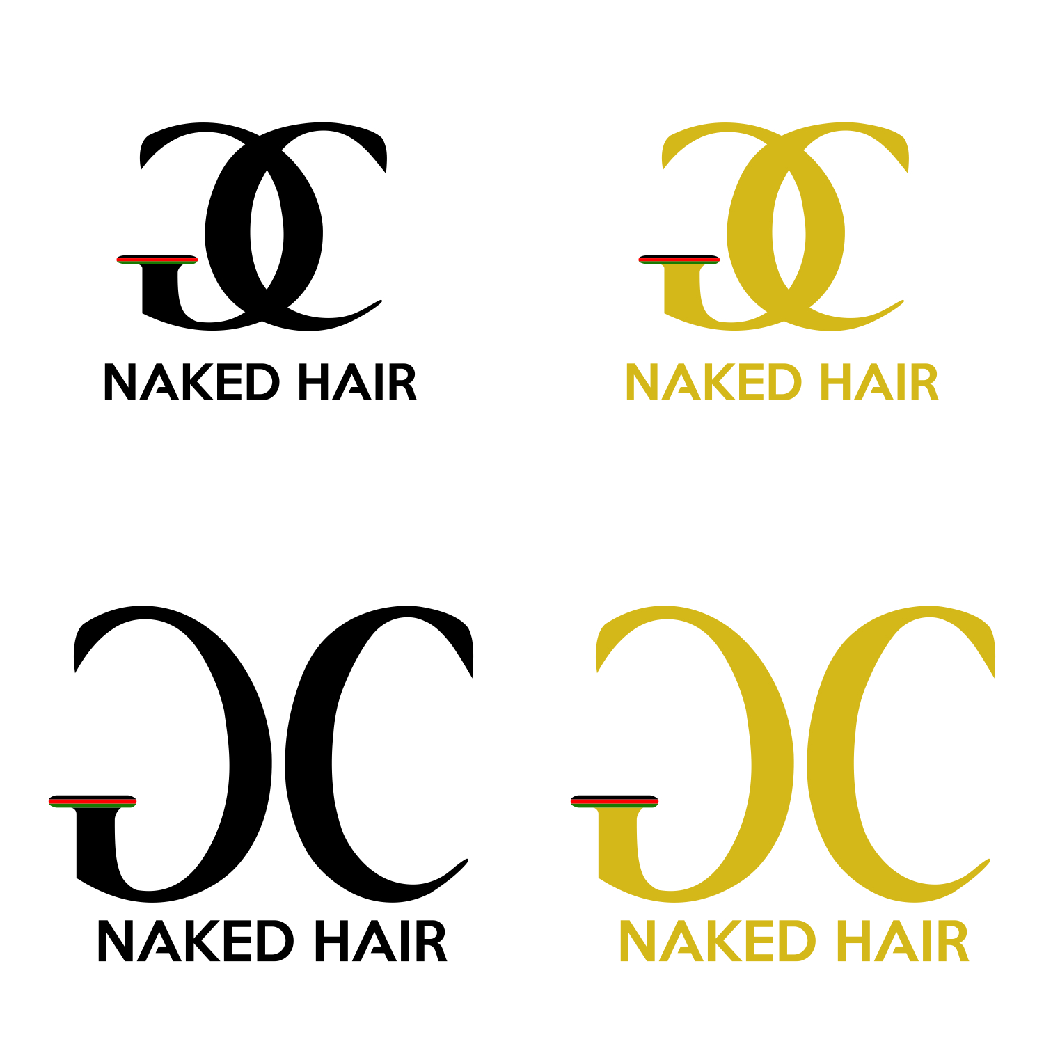 Logo Design by sandiyakarya for GC Naked Hair | Design #21895465